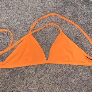 Tie back orange Jolyn top